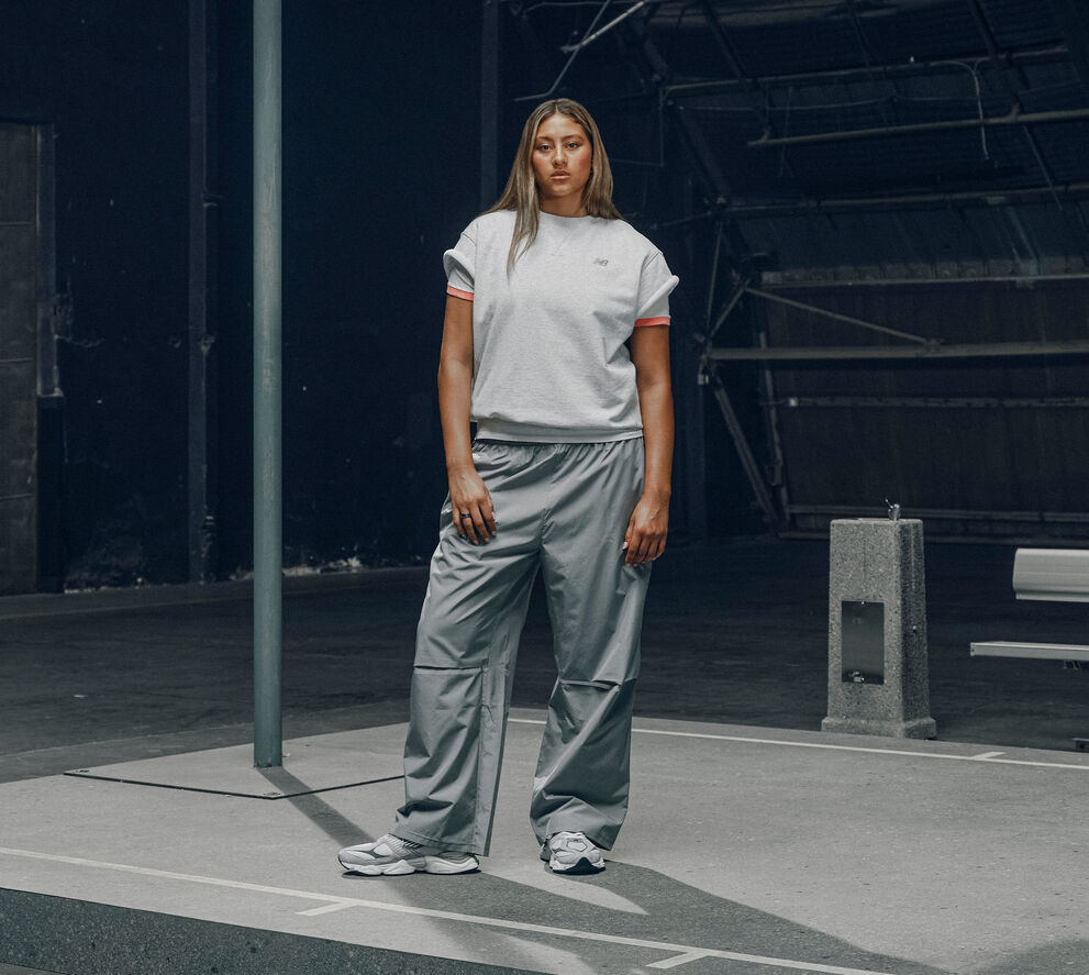 Sienna Betts wearing The 9060 for Grey Days