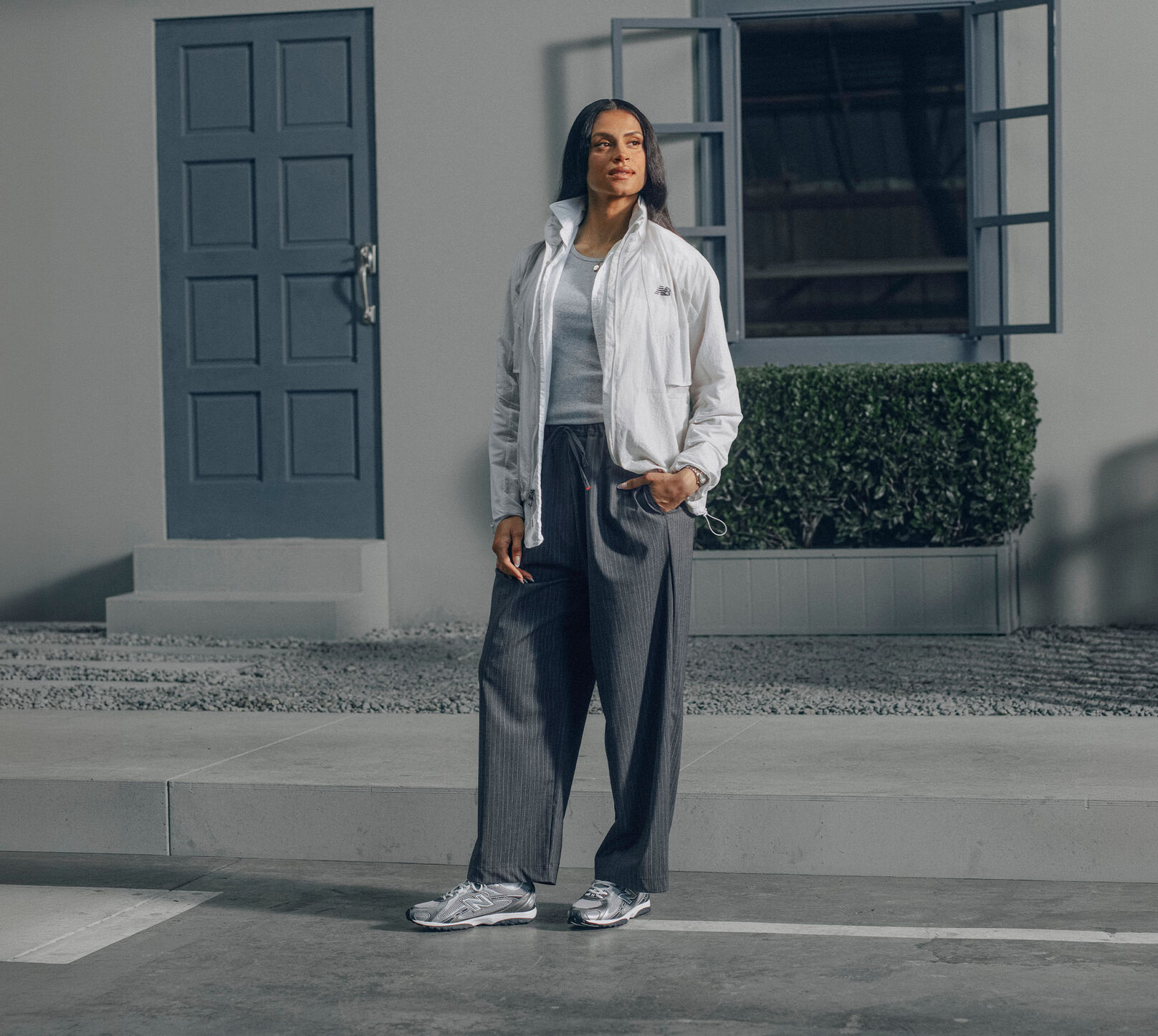 Sydney McLaughlin Levrone wearing The 204L for Grey Days
