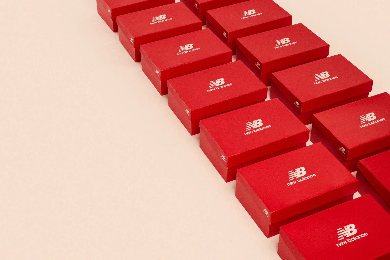 Two Lines of Red Shoe boxes 